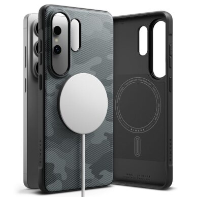 Samsung Galaxy S26 Ultra Ringke Onyx MagSafe dėklas – juodas ir pilkas Samsung Galaxy S26 Ultra Ringke Onyx MagSafe dėklas – juodas ir pilkas