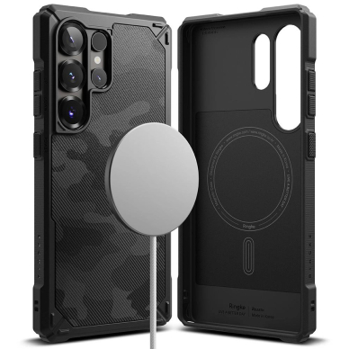 Ringke Sustiprintas Gear MagSafe Dėklas skirtas Samsung Galaxy S25 Ultra - Juodas Camo 1