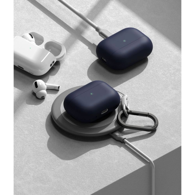 Ringke Silikoninis Dėklas skirtas Apple AirPods Pro 1 / 2 - Navy Mėlynas 10