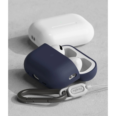 Ringke Silikoninis Dėklas skirtas Apple AirPods Pro 1 / 2 - Navy Mėlynas 12