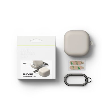 Samsung Galaxy Buds 4 / 4 Pro Ringke Silicone dėklas – smėlio spalvos 5