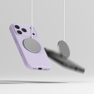 iPhone 17 Pro dėklas Ringke Silicone Magnetic MagSafe – juodas 7