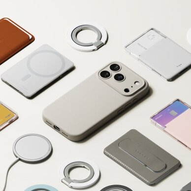 iPhone 17 Pro Max dėklas Ringke Silicone Magnetic su MagSafe – smėlio spalvos 8