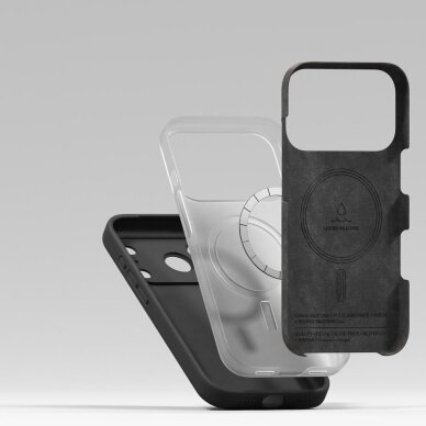 iPhone 17 Pro Max dėklas Ringke Silicone Magnetic su MagSafe – juodas 5 iPhone 17 Pro Max dėklas Ringke Silicone Magnetic su MagSafe – juodas 5