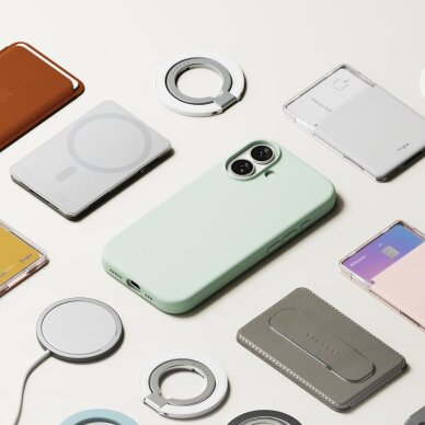 iPhone 17 Pro dėklas Ringke Silicone Magnetic, MagSafe – mėtinis 8