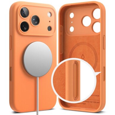 iPhone 17 Pro Ringke silikoninis Magnetic MagSafe dėklas – oranžinis 2 iPhone 17 Pro Ringke silikoninis Magnetic MagSafe dėklas – oranžinis 2