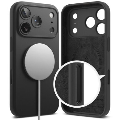 iPhone 17 Pro dėklas Ringke Silicone Magnetic su MagSafe – violetinis 2