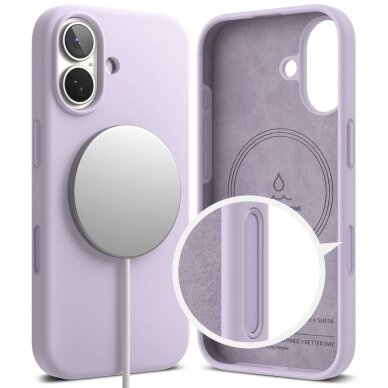 iPhone 17 dėklas Ringke Silicone Magnetic MagSafe – violetinis 2 iPhone 17 dėklas Ringke Silicone Magnetic MagSafe – violetinis 2