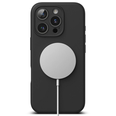 Ringke Silikoninis MagSafe Dėklas skirtas iPhone 16 Pro max - Juodas 3