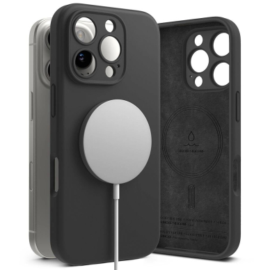 Ringke Silikoninis MagSafe Dėklas skirtas iPhone 16 Pro max - Juodas