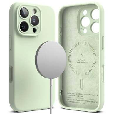 Ringke Silikoninis MagSafe Dėklas skirtas iPhone 16 Pro max - Žalias 1