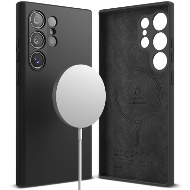 Ringke Silikoninis MagSafe Dėklas skirtas Samsung Galaxy S24 Ultra - Juodas 1