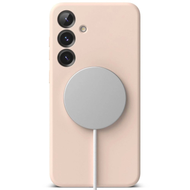 Ringke Silikoninis MagSafe Dėklas skirtas Samsung Galaxy S25 - Rožinis 3