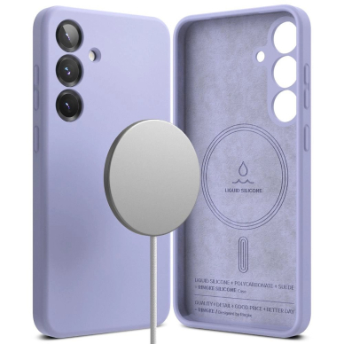Ringke Silikoninis MagSafe Dėklas skirtas Samsung Galaxy S25+ - Violetinis 1