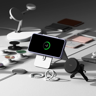 Ringke Silikoninis MagSafe Dėklas skirtas Samsung Galaxy S25 - Violetinis 6