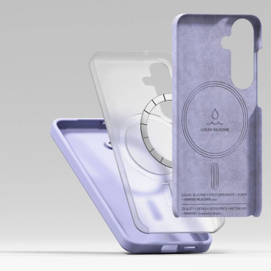 Ringke Silikoninis MagSafe Dėklas skirtas Samsung Galaxy S25+ - Violetinis 4