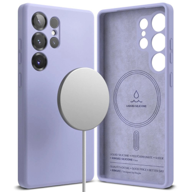 Ringke Silikoninis MagSafe Dėklas skirtas Samsung Galaxy S25 Ultra - Violetinis 1