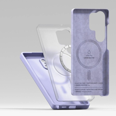 Ringke Silikoninis MagSafe Dėklas skirtas Samsung Galaxy S25 Ultra - Violetinis 4