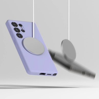Ringke Silikoninis MagSafe Dėklas skirtas Samsung Galaxy S25 Ultra - Violetinis 5