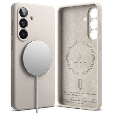 Samsung Galaxy S26+ Ringke Silicone MagSafe dėklas – smėlio spalvos 1 Samsung Galaxy S26+ Ringke Silicone MagSafe dėklas – smėlio spalvos 1