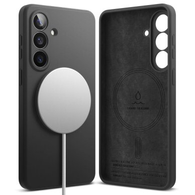 Samsung Galaxy S26 Ringke Silicone MagSafe dėklas – juodas 1 Samsung Galaxy S26 Ringke Silicone MagSafe dėklas – juodas 1