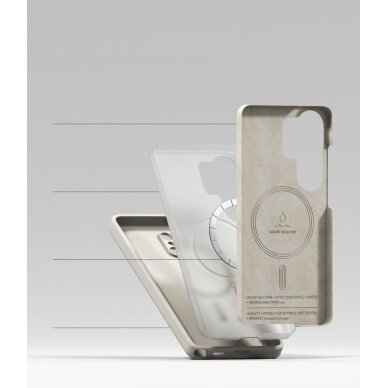 Samsung Galaxy S26 Ultra Ringke Silicone MagSafe dėklas – smėlio spalvos 5
