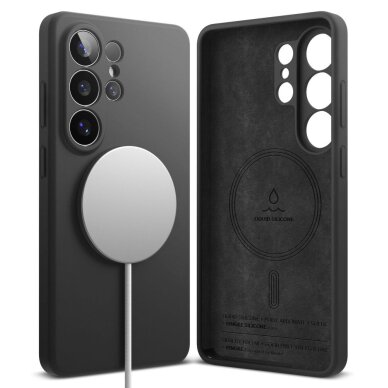 Samsung Galaxy S26 Ultra Ringke Silicone MagSafe dėklas – juodas 1 Samsung Galaxy S26 Ultra Ringke Silicone MagSafe dėklas – juodas 1