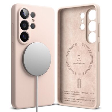 Samsung Galaxy S26 Ultra Ringke Silicone MagSafe dėklas – rožinis 1