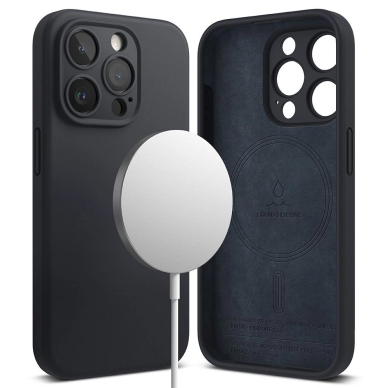 Ringke Silikoninis MagSafe iPhone 15 Pro Dėklas - Navy Mėlynas 1