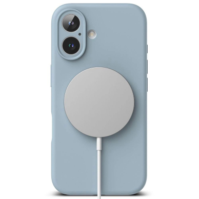 Ringke Silikoninis MagSafe iPhone 16 Dėklas - Mėlynas 3