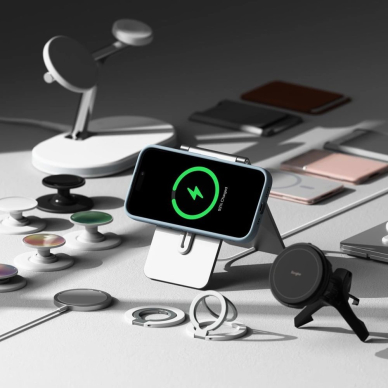 Ringke Silikoninis MagSafe iPhone 16 Dėklas - Mėlynas 4