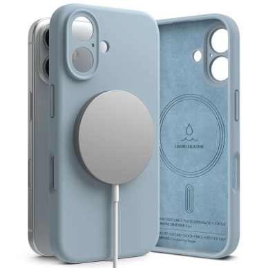Ringke Silikoninis MagSafe iPhone 16 Dėklas - Mėlynas