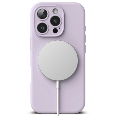Ringke Silikoninis MagSafe iPhone 16 Pro Dėklas - Violetinis 3