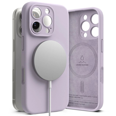 Ringke Silikoninis MagSafe iPhone 16 Pro Dėklas - Violetinis