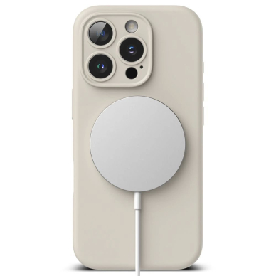 Ringke Silikoninis MagSafe iPhone 16 Pro Max Dėklas - Beige 3