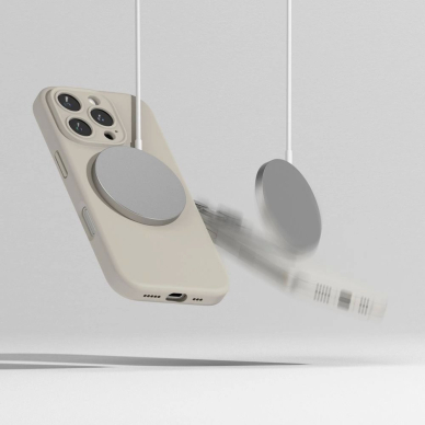 Ringke Silikoninis MagSafe iPhone 16 Pro Max Dėklas - Beige 5