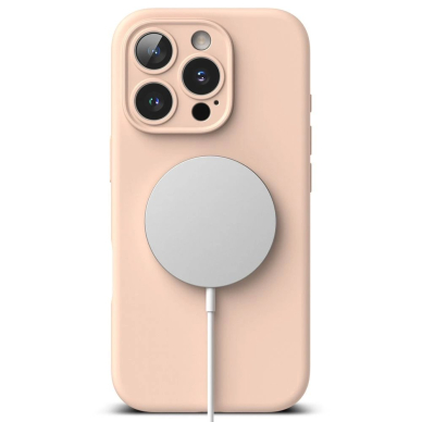 Ringke Silikoninis MagSafe iPhone 16 Pro Max Dėklas - Rožinis 3