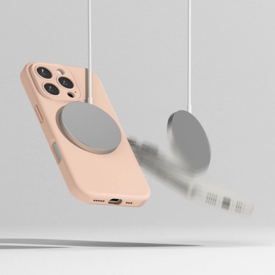Ringke Silikoninis MagSafe iPhone 16 Pro Max Dėklas - Rožinis 5