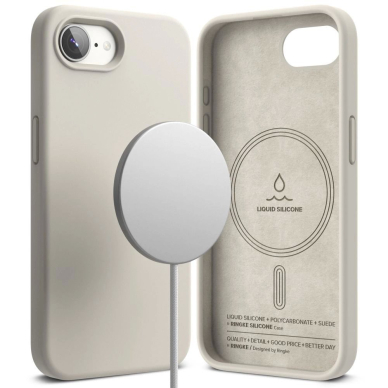 Ringke Silikoninis Magsafe iPhone 16e Dėklas - Beige 1