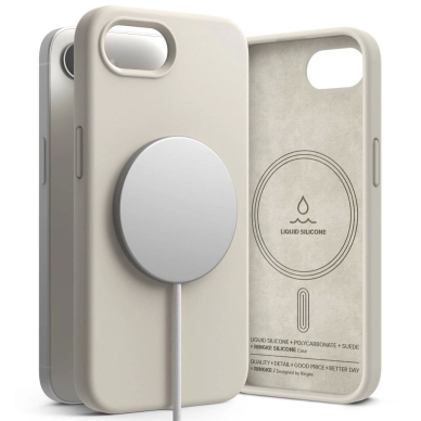 Ringke Silikoninis Magsafe iPhone 16e Dėklas - Beige