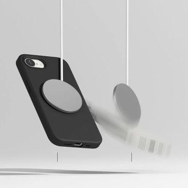 Ringke Silikoninis Magsafe iPhone 16e Dėklas - Juodas 4