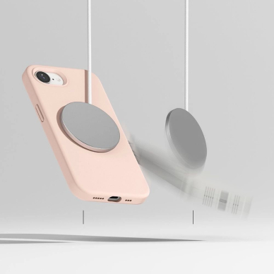 Ringke Silikoninis Magsafe iPhone 16e Dėklas - Rožinis 4