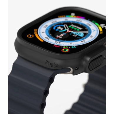 Ringke Slim 2-pack Dėklas skirtas Apple Watch Ultra 1/2 (49mm) - Permatomas and Matinis Juodas 4