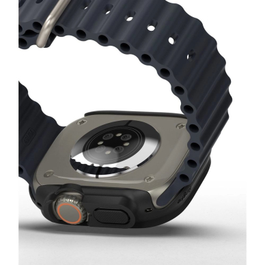 Ringke Slim 2-pack Dėklas skirtas Apple Watch Ultra 1/2 (49mm) - Permatomas and Matinis Juodas 7