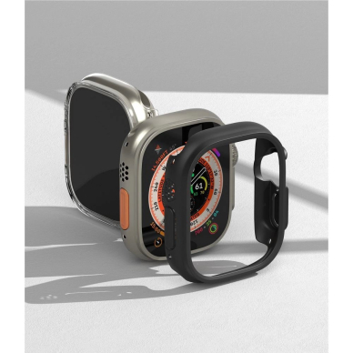 Ringke Slim 2-pack Dėklas skirtas Apple Watch Ultra 1/2 (49mm) - Permatomas and Matinis Juodas 8 Ringke Slim 2-pack Dėklas skirtas Apple Watch Ultra 1/2 (49mm) - Permatomas and Matinis Juodas 8