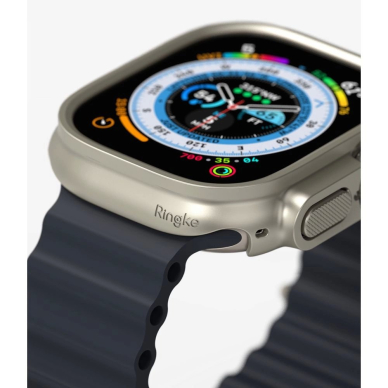 Ringke Slim 2-pack Dėklas skirtas Apple Watch Ultra 1/2 (49mm) - Permatomas & Titanium 4