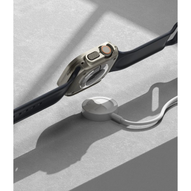 Ringke Slim 2-pack Dėklas skirtas Apple Watch Ultra 1/2 (49mm) - Permatomas & Titanium 9