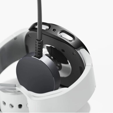 Samsung Galaxy Watch 8 40mm apsauginiai dėklai Ringke Slim 2 vnt. – skaidrus ir matinės juodos 2