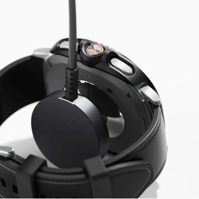 Samsung Galaxy Watch 8 Classic 46mm dėklų rinkinys Ringke Slim 2vnt – skaidrus ir matinės juodos spalvos 1