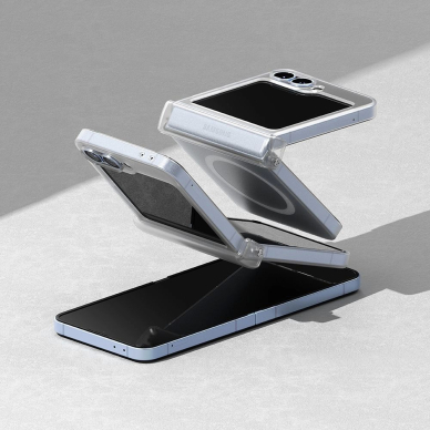 Ringke Slim Hinge MagSafe dėklas skirtas Samsung Galaxy Z flip 6 - permatomas matinis 7